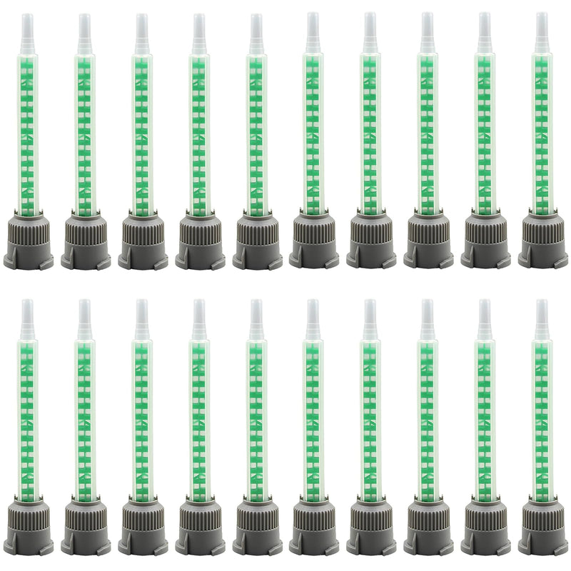 20 Mixing Nozzles Epoxy Adhesive Mixing Nozzle Tips Epoxy Resin Mixer Glue Gun Applicator for 50ml/1.7oz (1:1/2:1 Ratio)