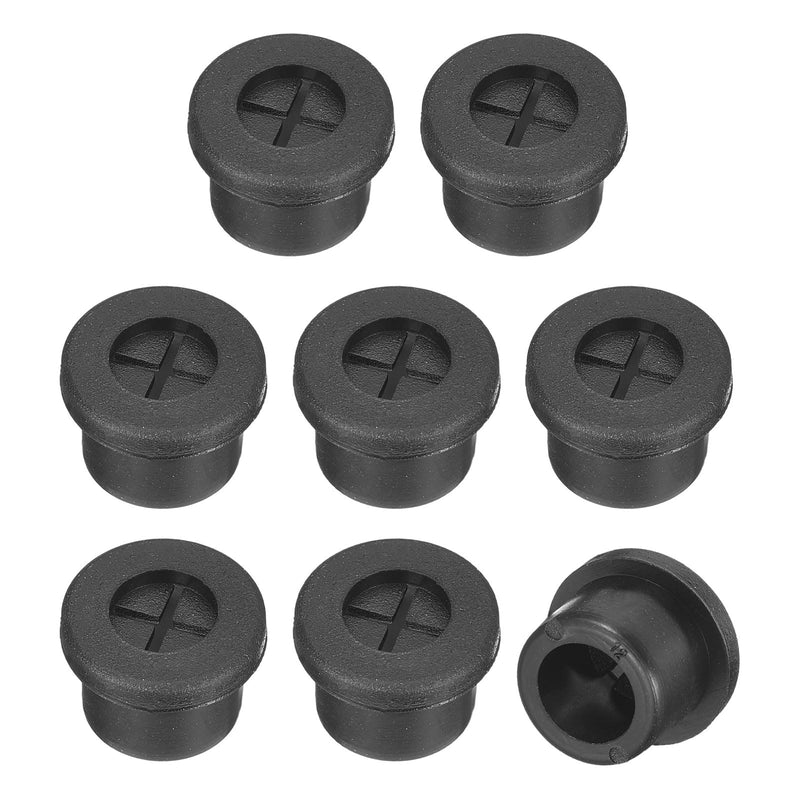 uxcell 8 Pcs Cable Cord Grommet, 1/2 Inch (12mm) Desk Grommet Flexible Rubber Grommets Wire Hole Cover Pass Through for Office Computer Desk Wire Organizer, Black 1/2 Inch (12mm)
