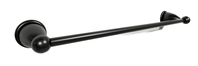 Marco Towel Bar Holder for Bathroom (Black) (24 Inch), Kitchen Towel Stand, Wall Mount Hanger for Kitchen Accessories Items, Home and High End Bathroom Accessories 24 Inch Black