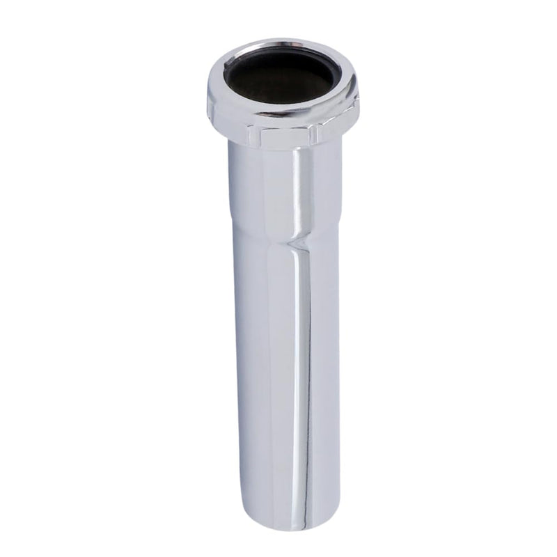 1-1/4” x 12” Slip Joint Extension Tube Chrom Plated Brass Extension Tube 22-Gauge for Bathroom Sink Tubular Drain Applications, Includes Nut and Washer