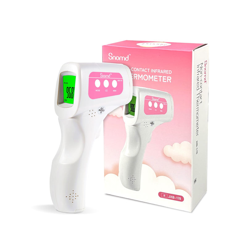 Snomd Non Contact Infrared Forehead Thermometer for Adults and Kids No-Touch Digital Thermometer 3 in 1 for Fever Thermometer Temperature Gun for Baby