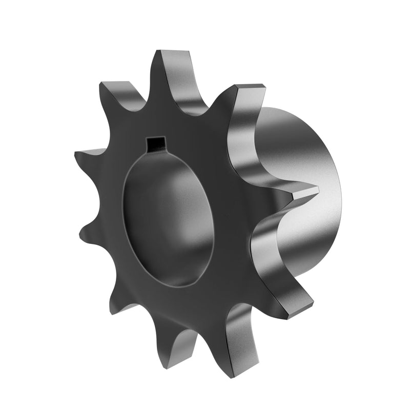 #40 Hardened Roller Sprocket B-Type, Single Strand 1/2" Pitch, Hole Dia 3/4", 10 Tooth,Blackened Treatment, with Fixed Set Screws. Hole Dia 3/4"