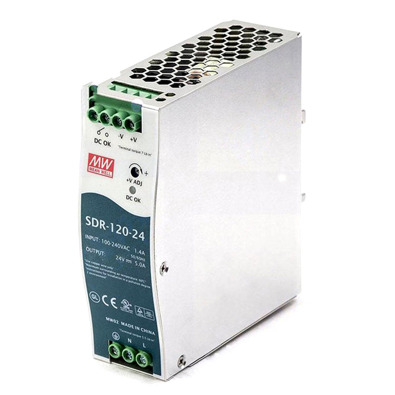 WDR-120-24 24V DIN Rail Power Supply 120W for Industrial Automation