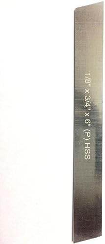 MachEl Set of 2 High-Speed Steel (HSS) Trapezoid Blades 1/8" x 3/4" (Wide) x 6" (Long) for Lathe Parting Cut-off Tools - Hardened, Ground, and Durable