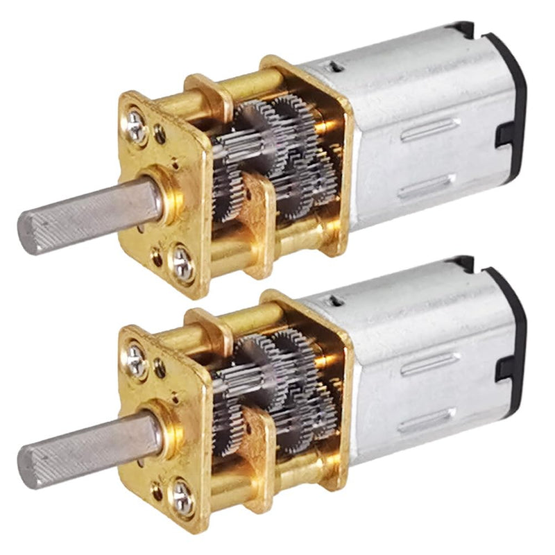 2Pcs DC 12V 60RPM GA12 N20 Micro DC Motor 3-12V 7.5-4000RPM High Speed Low RPM Motor with Metal Gear (12-60) 2 Pcs 12V 60 RPM - NewNest Australia