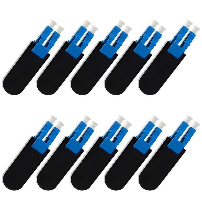 10 Pack Singlemode LC/UPC Fiber Optic Loopback Tester, Duplex LC Connector Test Plug, Single Mode 9/125 Test Plug for Testing Applications