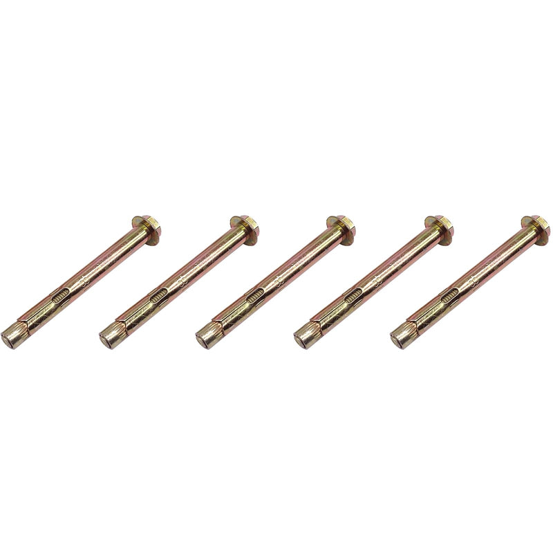 5Pcs Expansion Screw Bolts M10*100 Expansion Anchor Bolts Hex Nut Expansion Sleeve for Concrete Masonry Brick Wall Fixings