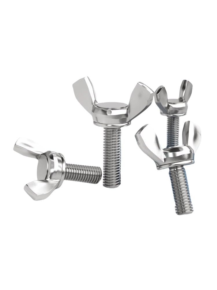 304 Stainless Steel Wing Butterfly Screws Bolts,Wing Bolt,Machine Fastener,Thumb Hand Screws for Electronic Equipment (1/4" - 20 x 3/4",5) 1/4" - 20 x 3/4" 5