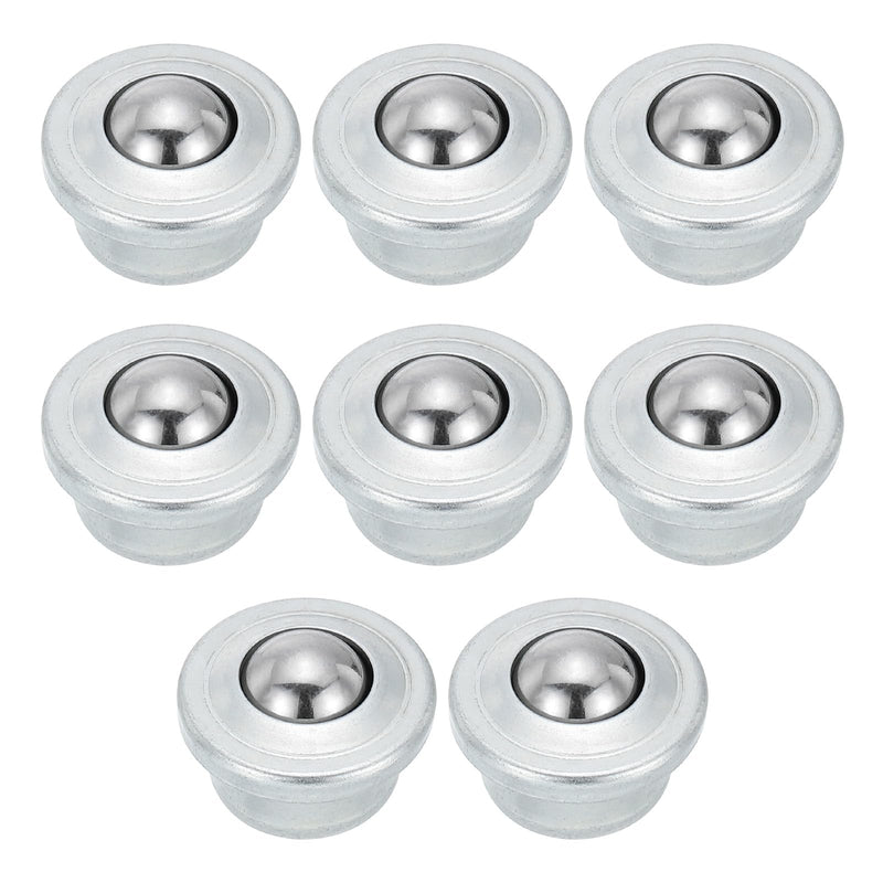 PATIKIL 1/2" Roller Ball Transfer Bearing, 8 Pcs Round Ball Transfer Unit Carbon Steel Casters for Conveyor Roller Stand Transmission Furniture