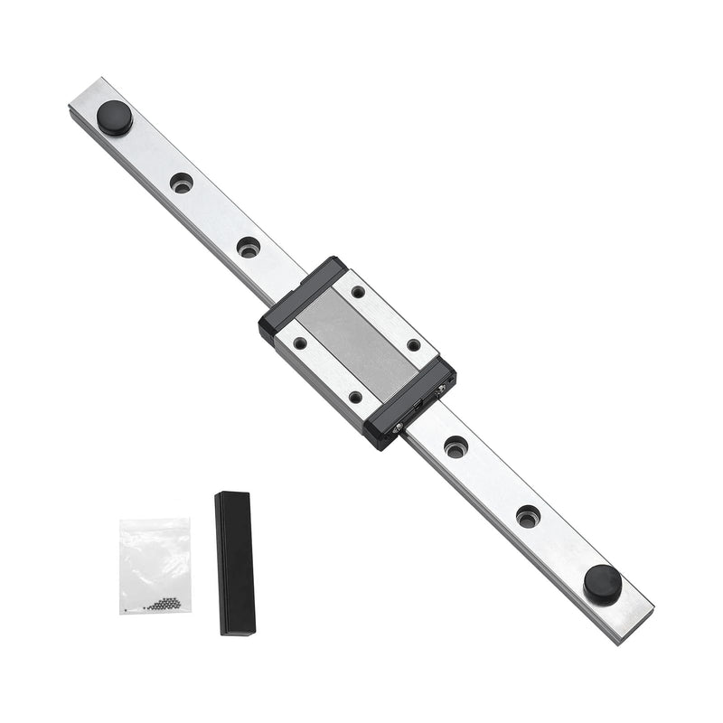 200mm MGN12 Linear Rail Guide with MGN12H Stainless Steel Black Carriage Block for DIY 3D Printer and Machines(Type H,200 mm) 200mm