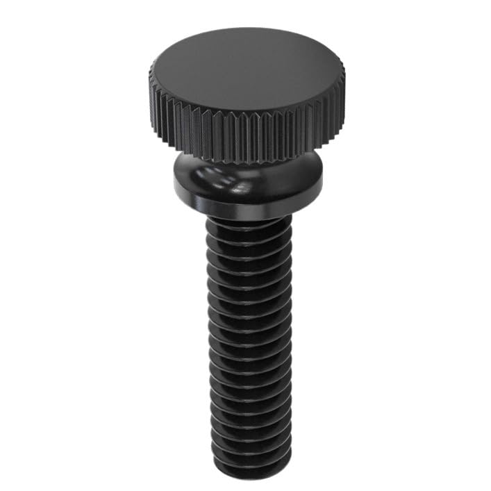 Nylon Thumb Screws, 1/4"-20 Thread (10, Black, 1") 1" 10