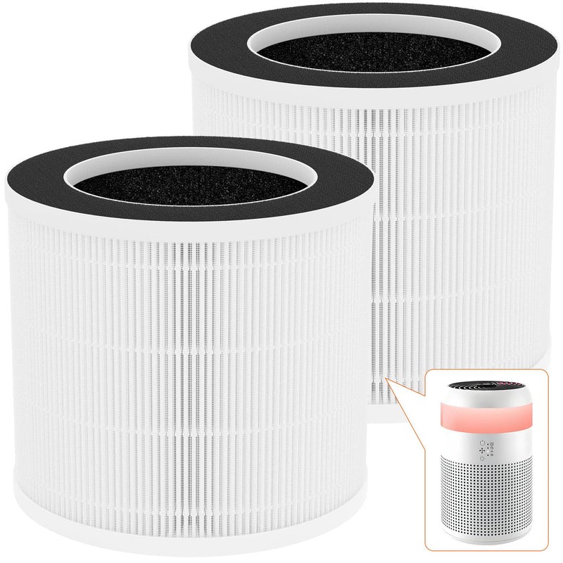2 Packs Demi Replacement Filter Compatible with Afloia Demi Small Desktop Air Cleaner Purifier for Home Office, 3-in-1 Demi Main Filter,Fine Pre-filter and Activated Carbon Filter 2 Packs