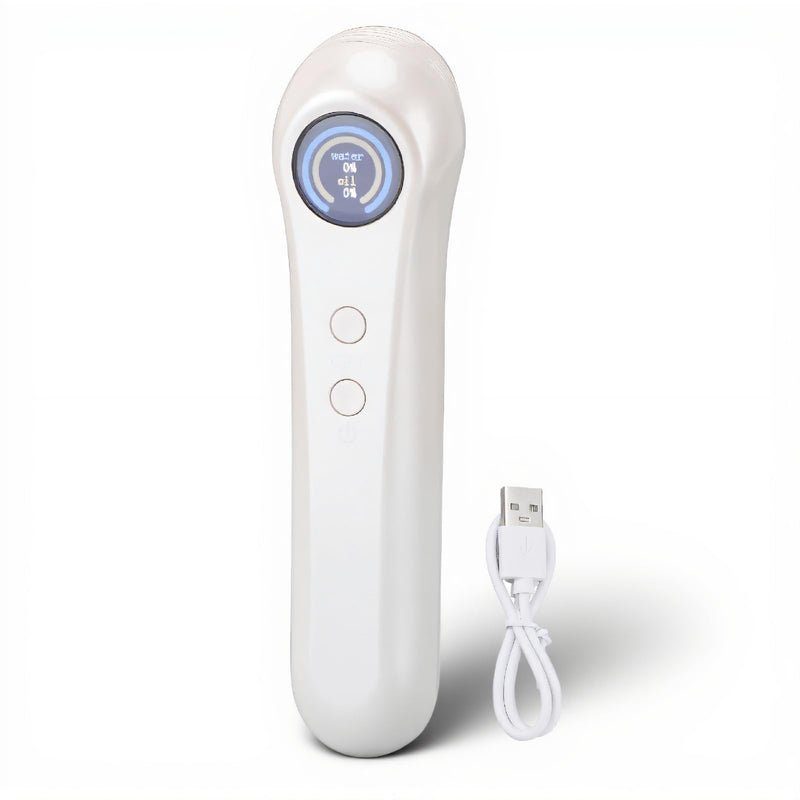 Hydration Tester, Digital Skin Analyzer Automatic Skin Water Oil Tester with LCD Display High Accuracy Integrated Water Oil Sensor Monitor for Home, Beauty Salon, Laboratory