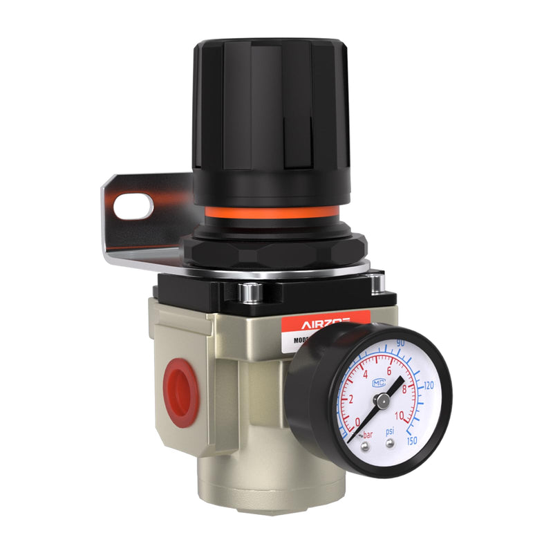 AIROE 1/4" NPT Air Pressure Regulator,Compressed Air System,Mini Air Regulator AR3000-02,0-150 PSI Gauge 1/4"NPT AR3000-2