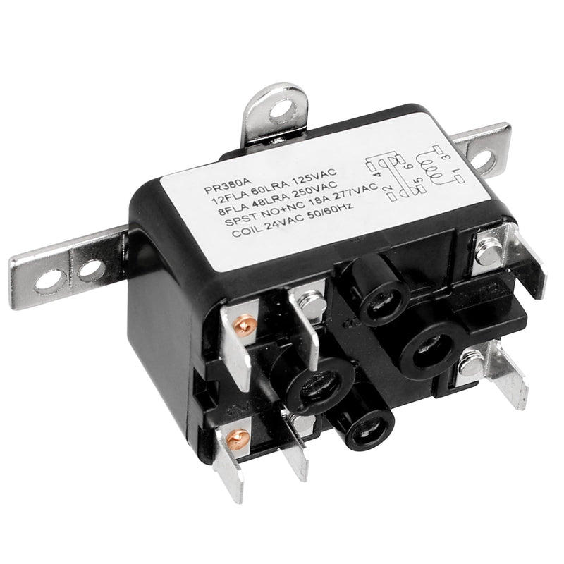 APFR-380 90-980 24V AC Heavy-Duty Fan Relay – Single Pole SPST – Isolated AC Switch for HVAC blowers, humidifiers, Goodman blowers, Heat sequencers – Includes Universal Bracket (1) 1