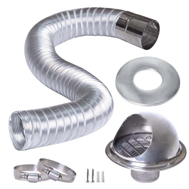 Pellet Stove Fresh Air Intake Kit, 2" x 60" Pellet Stove Fresh Air Intake Kit