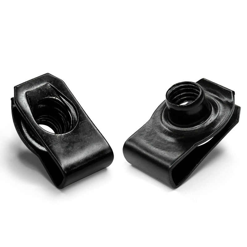 5/16"-18 U Clip On Nut, Black Extruded U Nuts Clip Carbon Steel, 15 Pcs U Style Fastener Clip for Automotive Dash Door Panel Interior(15 Pack) 5/16"-18(Black,15 pack)
