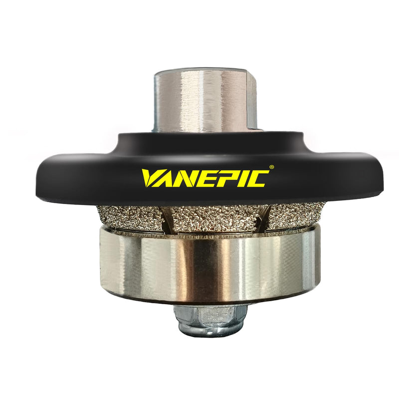3/16 inch B5 Diamond Demi bullnose Half Bullnose Profile Wheel Diamond Hand Profiler Router bit with 5/8-11 Thread for Grinder Polisher Granite Marble Concrete and Countertop Edge