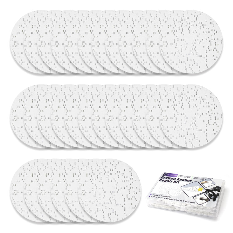 30 Pcs Drywall Anchor Repair Kit Solve Loose Wall Plugs Fast - Ideal for Curtain Rails, Towel Racks, Toilet Paper Holders and More Anchor Hole Patch (2.36 in) S*30 Packs