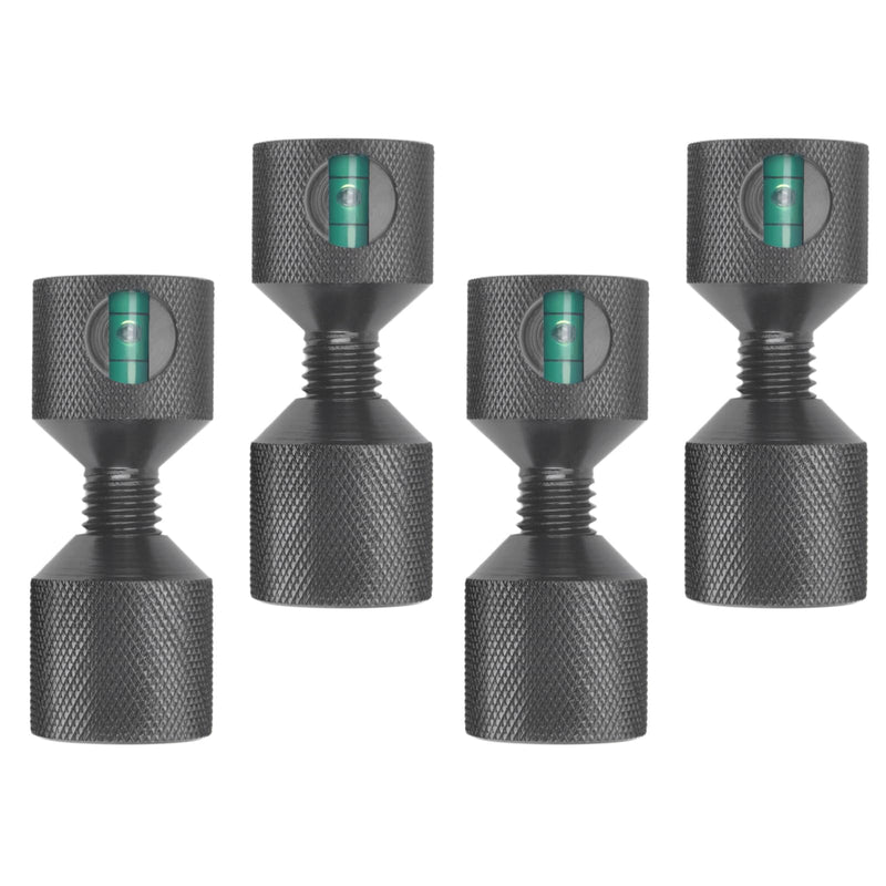1-1/8" Two Hole Pins Built-in Level 6061 Aluminum 2 Hole Flange Alignment Pin with Anodized Oxide Black Finish 4Pcs 4