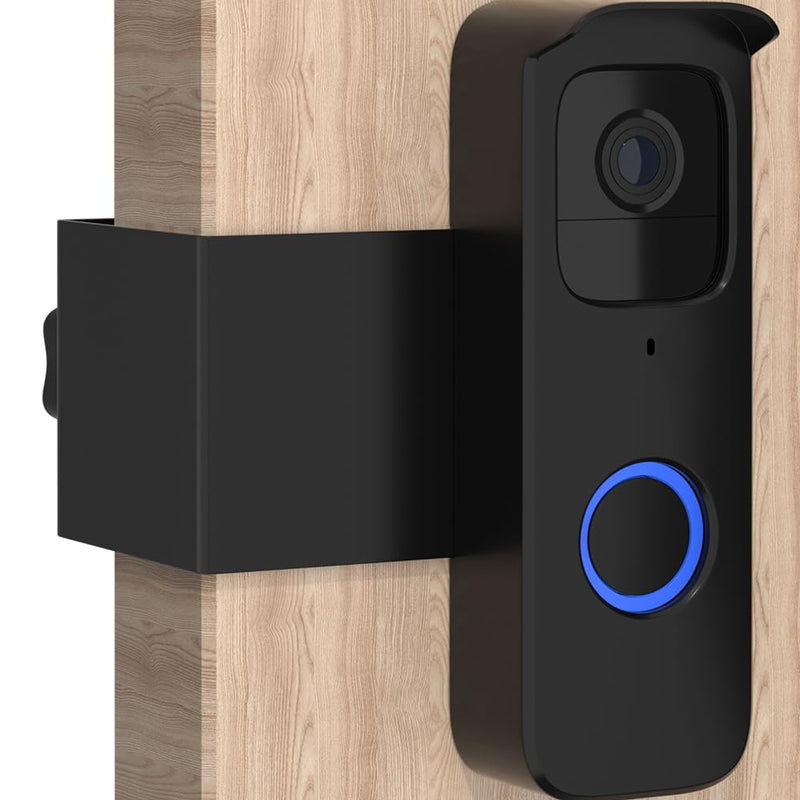 Blink Doorbell Mount, Anti Theft Blink Video Doorbell Mount, No Drill Door Mount for Blink Video Doorbell Camera, No Block Sensor & Night Vision & Weather Proof Black