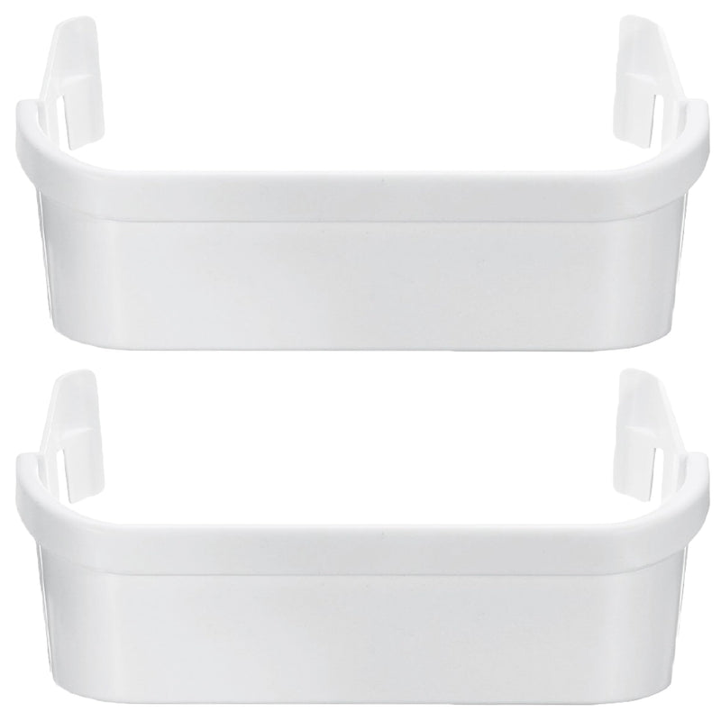 PartsBroz 240351601 Freezer Door Shelf Bin (2-Pack) for Frigidaire Freezer Door Shelf Replacement, Kenmore, Westinghouse Refrigerator Freezer White Bottom Lower Side Shelves AP2115974 PS430027 2-Pack