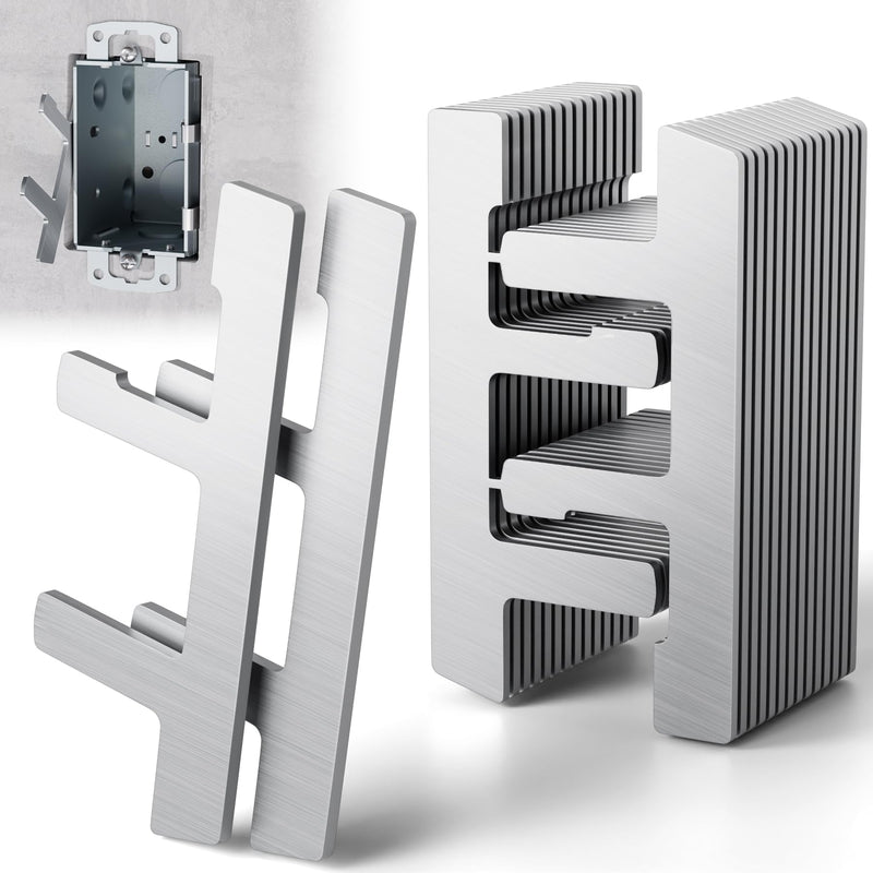 15 PCS Switch Box Straps, Electrical Box F Clips Support, Strap on Electrical Outlet Repair for Loose Outlet Fix, Electrical Device Mounts with Plaster Ears Electrical Box F Clips -15 PCS