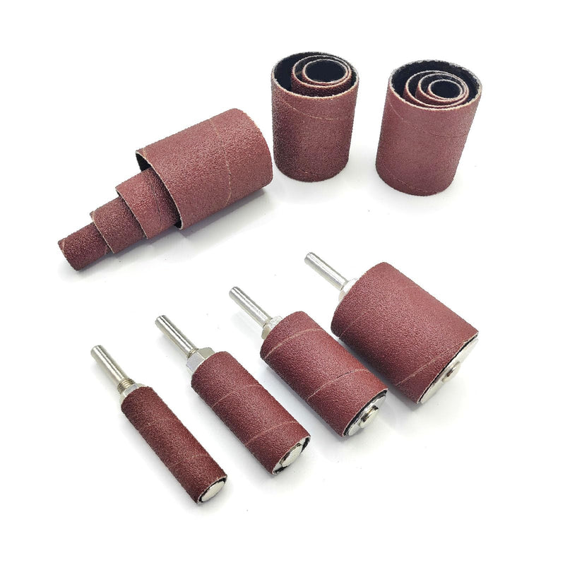 20 Packs Sanding Drum Kit and Sleeves Set for Drill or Drill Press,2”Long Sanding Drums and 1/4”Shank,60, 80,120 and 240 Grit