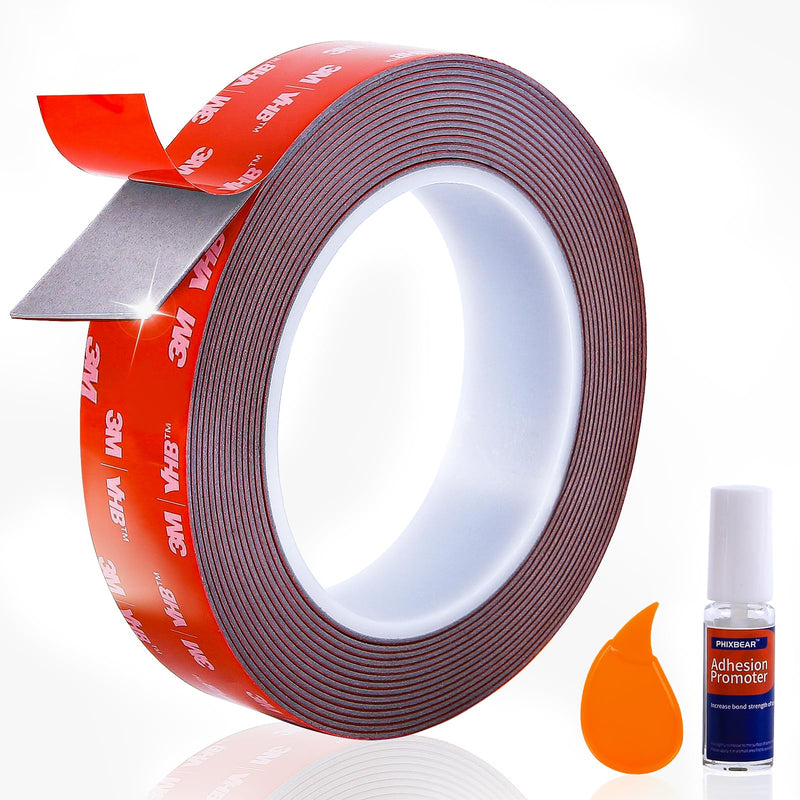 1" Width Double Sided Foam Tape, Made of 3M VHB, Waterproof Outdoor Automotive Decor Wall Tape, Heavy Duty Mounting Tape, Super Strong Adhesive Tape, 15Ft Length