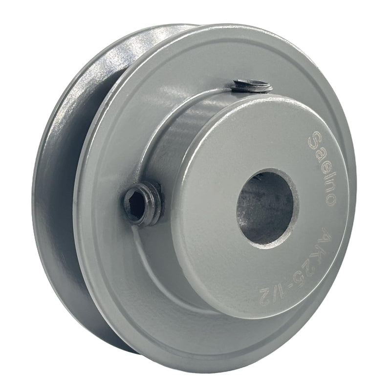 AK25-1/2 v Belt Pulley 1/2 inch Bore 2.5" OD,V Belt Sheave Cast Iron for A 3L 4L V-Belts,AK2512 Pulley 1/2"Bore,2.5"OD 1 Groove