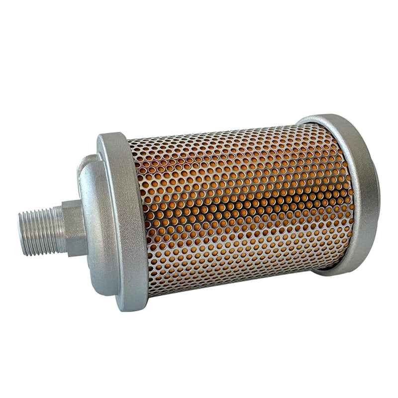 M05 Air Compressor Muffler 1/2" NPT Male, Air Exhaust Muffler Silencer for Compressor Dryer Compressed Air Equipment and Systems, Single Chamber 145 PSI, Muffler Replacement Part