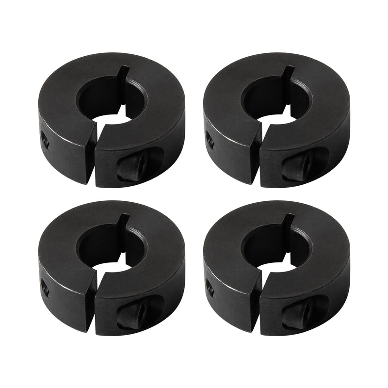 (4-Pack) Shaft Collar 3/4" Bore, 1045 Steel Set Screw Split Clamp-On Collars, 11/2" OD, 1/2" Thickness, with M4 Set Screws 3/4" Bore Size 4