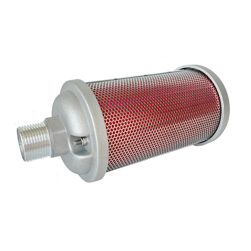M10 XY-10 Air Compressor Muffler 1" NPT Male, Air Exhaust Muffler Silencer for Compressor Dryer Compressed Air Equipment and Systems, Single Chamber 145 PSI, Replacement Part for 0111010