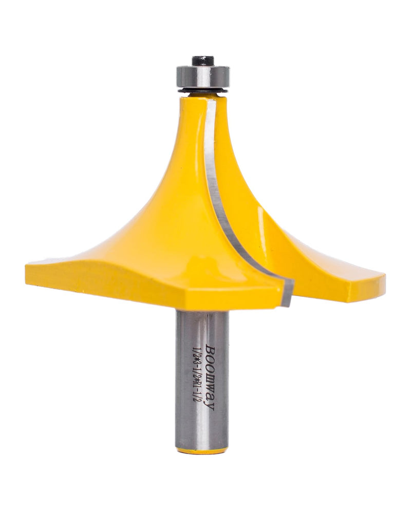 Roundover Router Bit, 1-1/2'' Radius 1/2'' Shank, Round Over Edge Forming, Bead Rounding Edging Bit 1-1/2'' Radius-1/2'' Shank