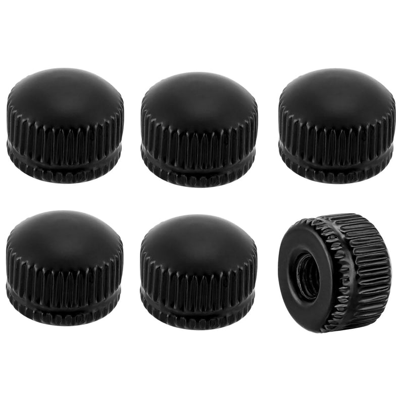Screw Caps for Light Fixture, Ceiling Light Screw Cap Cover, Lamp Shade Holder Replacement Parts, Lamp Finals Decorative Hardware, Lamp Knob Nuts, Screw Top, Lamp Parts and Accessories 6 Pack Black