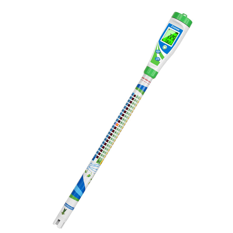 Digital Conductivity Tester (EC, ppm 500, ppm700, CF) PPM and EC Meter Truncheon Nutrient Meter with Light Indicator for Hydroponics Gardening, Hydroponics Growing Tent and Reservoir