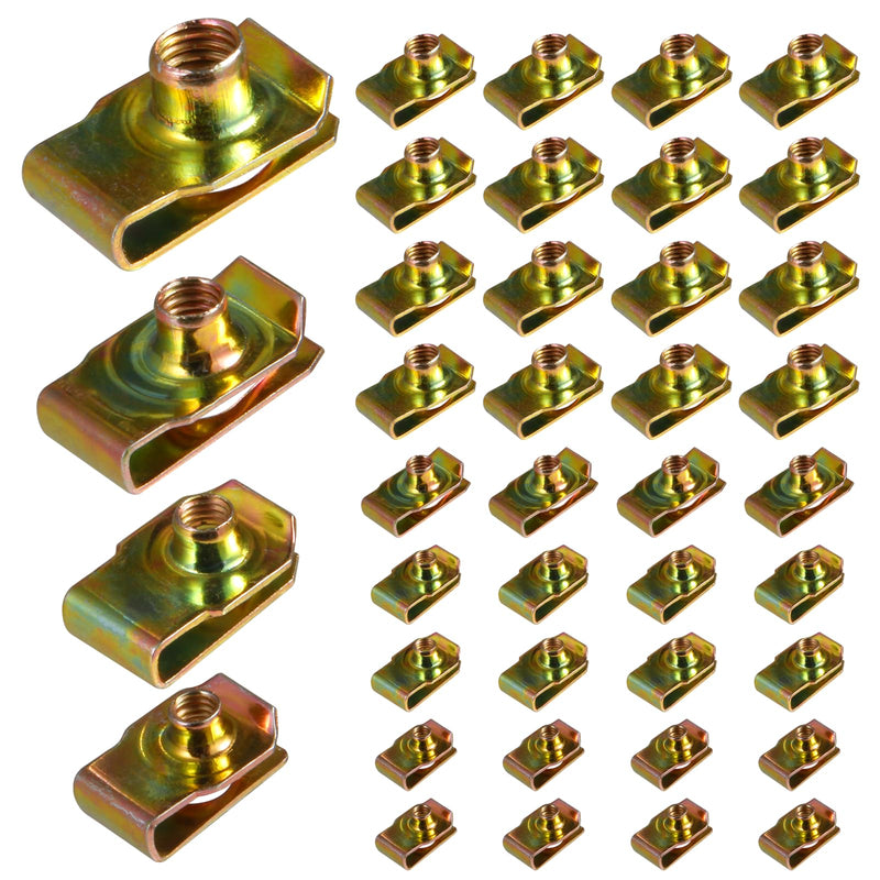 80 Piece U-Clip Nut Set for Auto Car, M4 M5 M6 M8 U-Nut Assortment Kit, Suitable for Dashboard, Door Panel, and Interior of Cars and Motorcycles