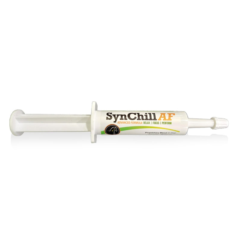 SynChill AF Calming Gel for Nervous Horses - Single Serving - Advanced Formula with L-Theanine, Increased Potency, 100% Natural Supplement, Disposition & Confidence Support for Horses - PawsPlanet Australia