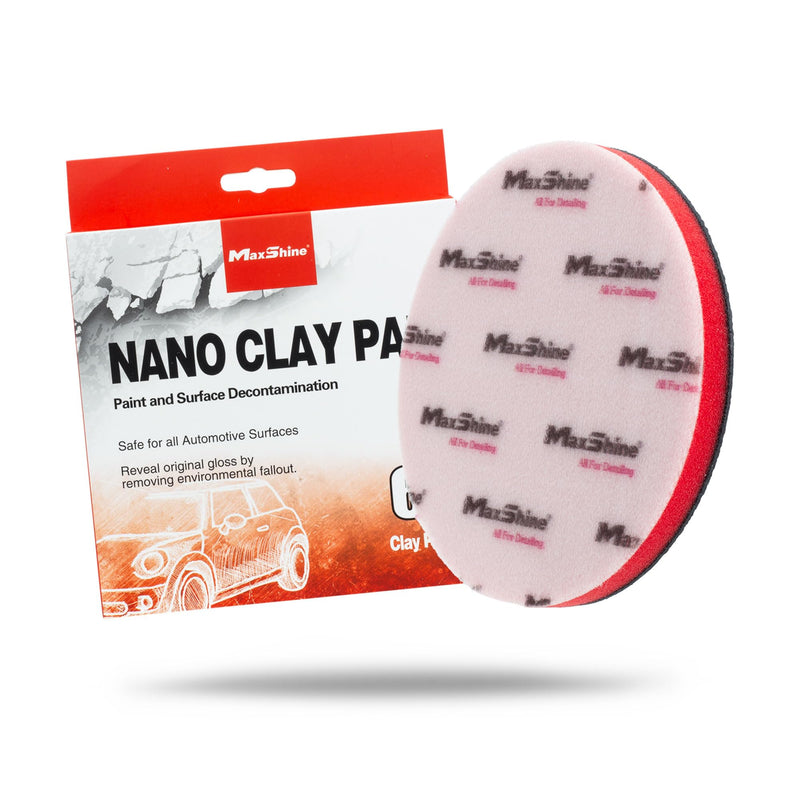 Maxshine Universal 6" Clay Pad – Reusable Clay Disc for Car Detailing, Removes Overspray, Brake Dust, Sap & Water Spots, Works with Hand Holder or Machine – Fast & Long-Lasting Decontamination 6"