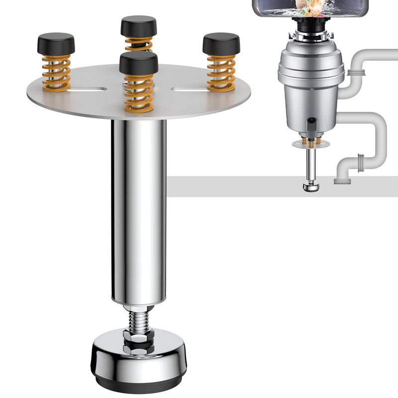 Garbage Disposal Support, Adjustable Spring Shock Absorber Bracket (7.48-10.62 inch (19-27cm)), Holds Up tp 440lbs, Stainless Steel Noise Reduction Installation Kit 7.48-10.62" (19-27cm)