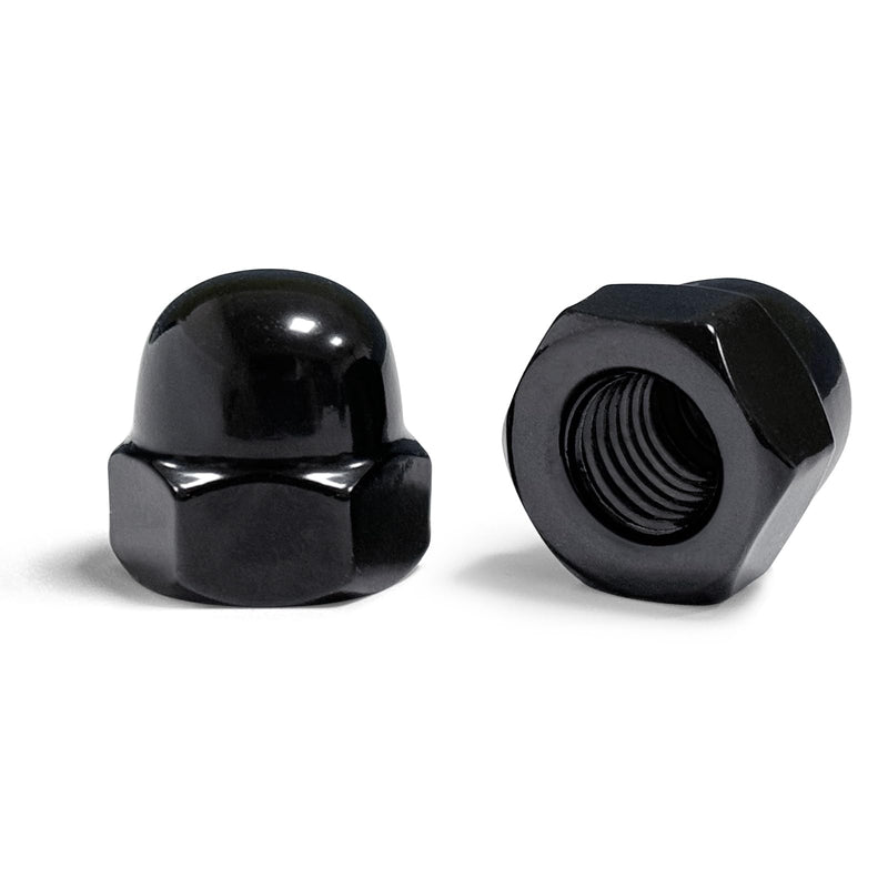 3/8"-16 Black Acorn Cap Nuts, Stainless Steel 304 (18-8) Black Coating Acorn Nuts, 10Pcs-Pack