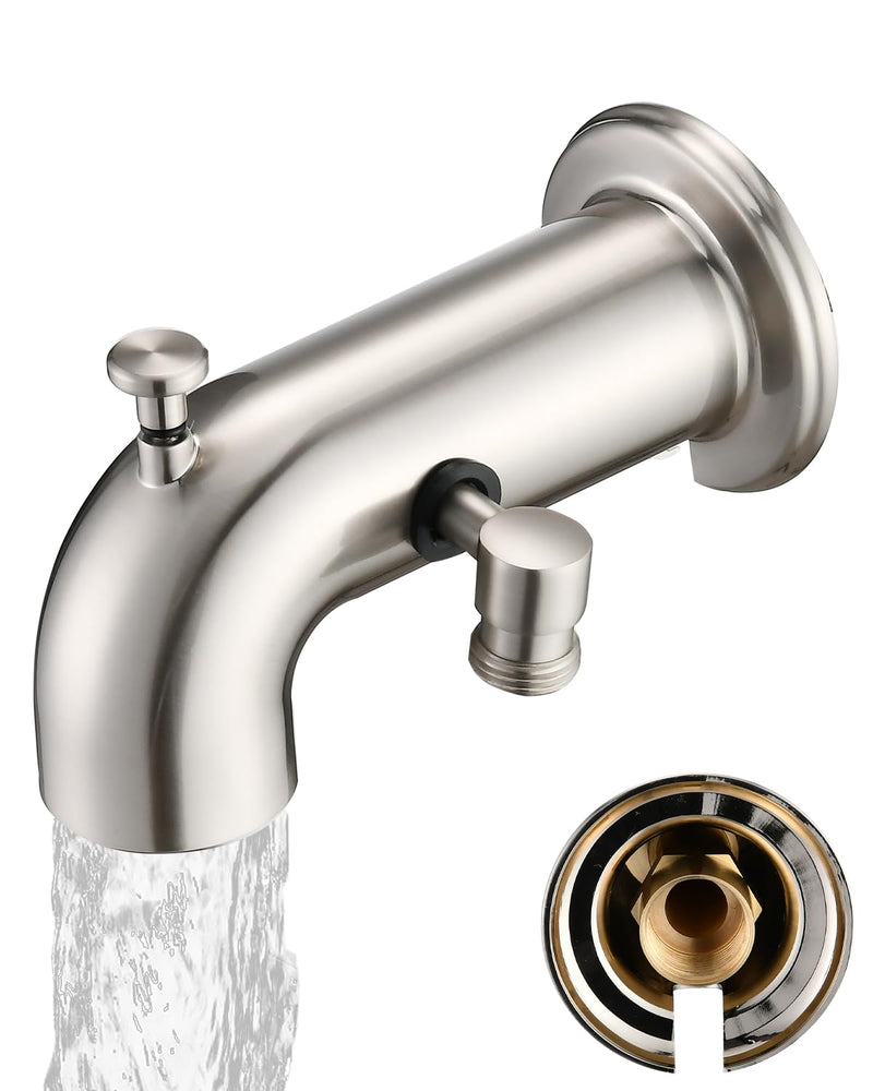 Tub Spout with Diverter, Bathtub Spout for Hand Shower,Brushed Nickel Without Handheld Brushed Nickel