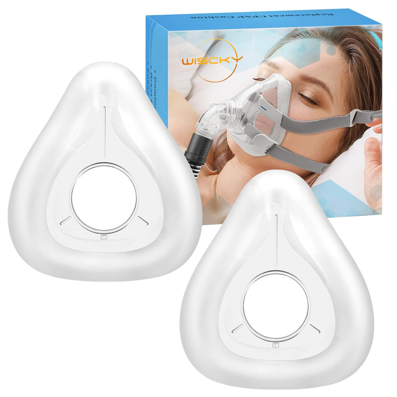 Replacement Mask Cushion for AirFit F20, 2 Packs Reliable Seal & Perfect Fit for Full Face Mask - Accessories Replacement Supplies(Medium) Transparent M