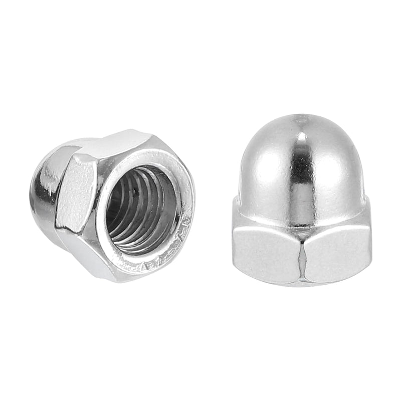 uxcell 5/16"-18 Acorn Cap Nuts, 20Pcs 304 Stainless Steel Dome Cap Head Acorn Nut Hardware Nuts for Bolt Cover, Silvery 20
