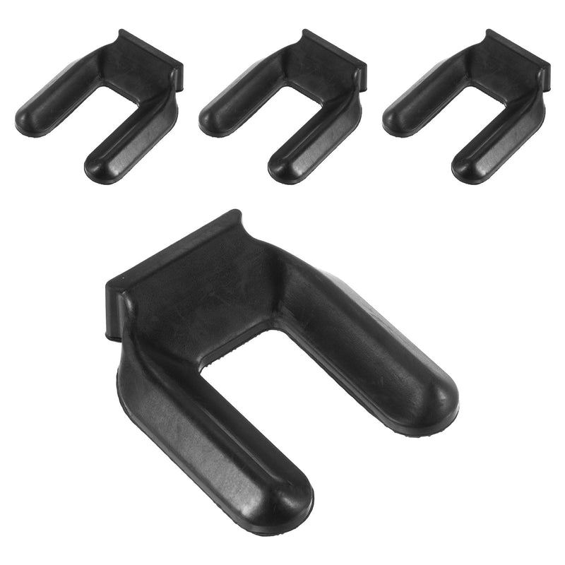 uxcell Wheel Stoppers, 4 Pcs 7.5cm Furniture Stopper Furniture Wheel Caster Cups Rubber Non-Slip Foot Mats Bed Caster Stoppers for Sofas Beds Hard Floors, Black