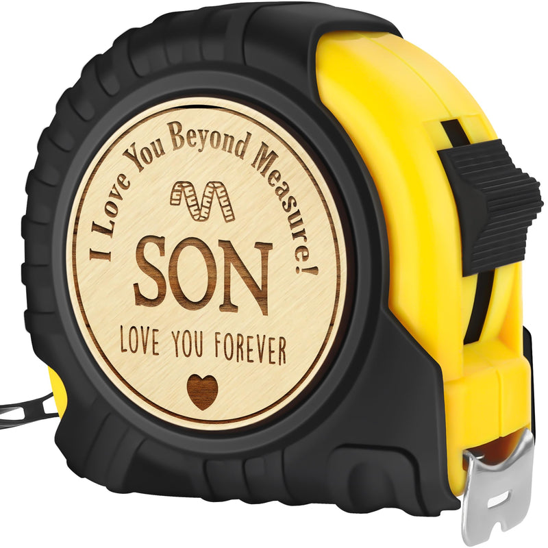 to My Son Gifts, Gifts for Son, Son Gifts from Mom Dad, Gifts for Grown Son from Mother Father, Cool Birthday Gift Ideas for Adult Sons, Christmas Graduation Tape Measure 25FT Tool Gifts