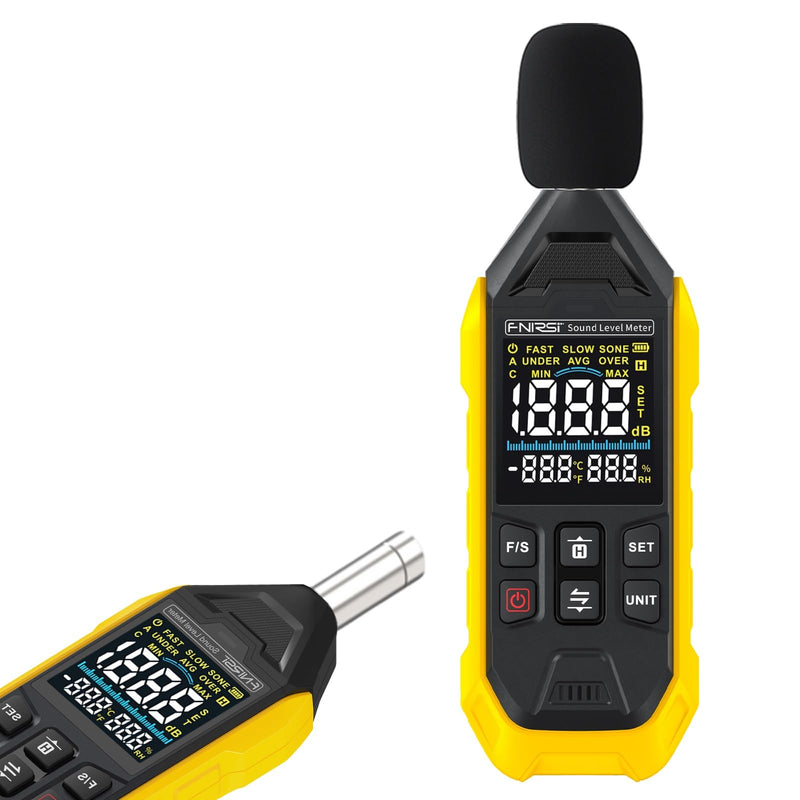 [Rechargeable 3IN1 Decibel Meter] WESTOBIG Sound Level Meter, Digital dB Meter Noise Meter 30dB to 130dB Portable SPL Meter MAX Data Hold with Color Display Backlight