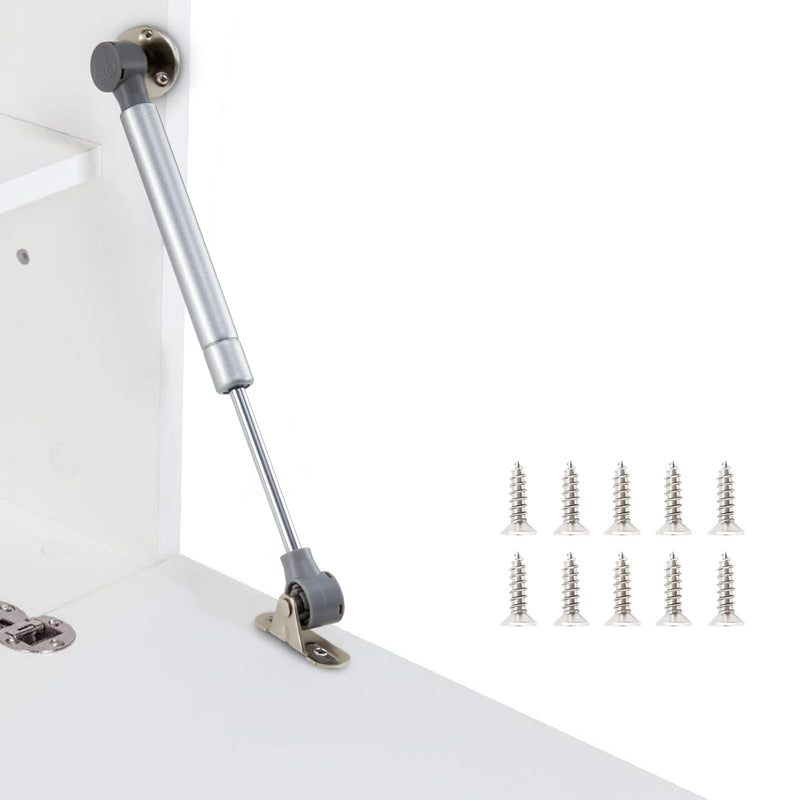 PAMAGOO10 Inch Drop Down Gas Strut, 2PCS 15 Lb Shock,10" Lift Support Downward Flap Lid Slowly Down for Drop-Front Desk, Drop-Leave Desk, Cabinet Desk Lid Hinge Spring with Mounting Bracket 10inch 15lb