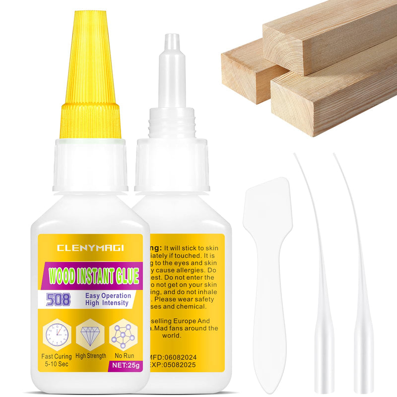 Wood Glue, 2 Pack Tacky Glue, High Strength Fast Drying Clear Wood Glue, Wood Glue for Crafts, Tacky Glue for Crafts, Suitable for Furniture, Garden, Wood Crafts, DIY, Decoration