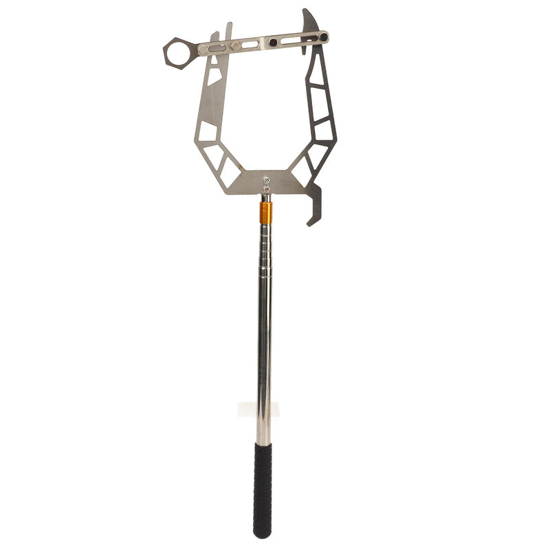 EVGATSAUTO Mooring Rope Dock Threader, Stainless Steel U-Type Cable Wire Guider with Telescopic Rod, Ship Parking Tool